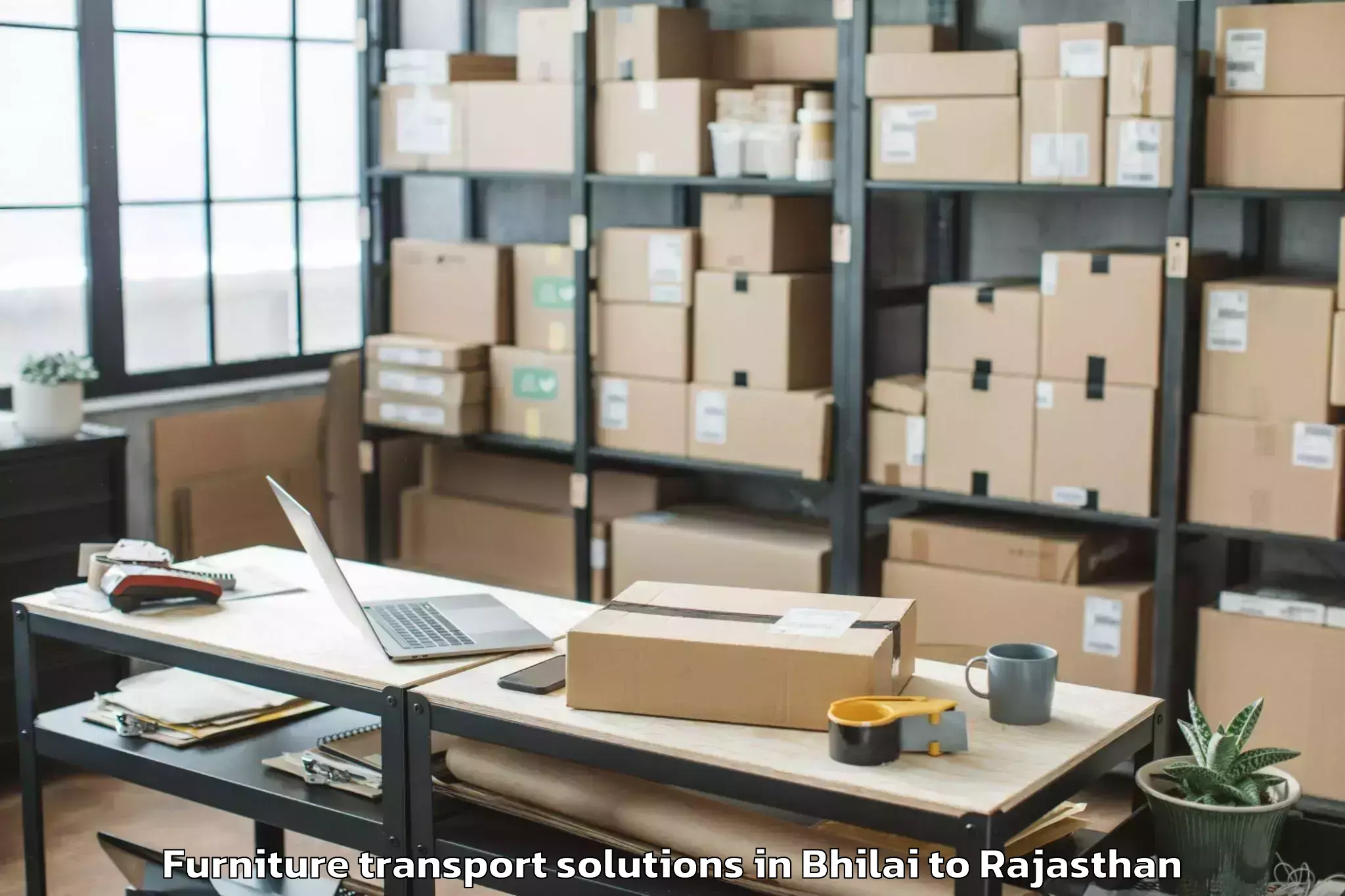 Discover Bhilai to Ghator Furniture Transport Solutions